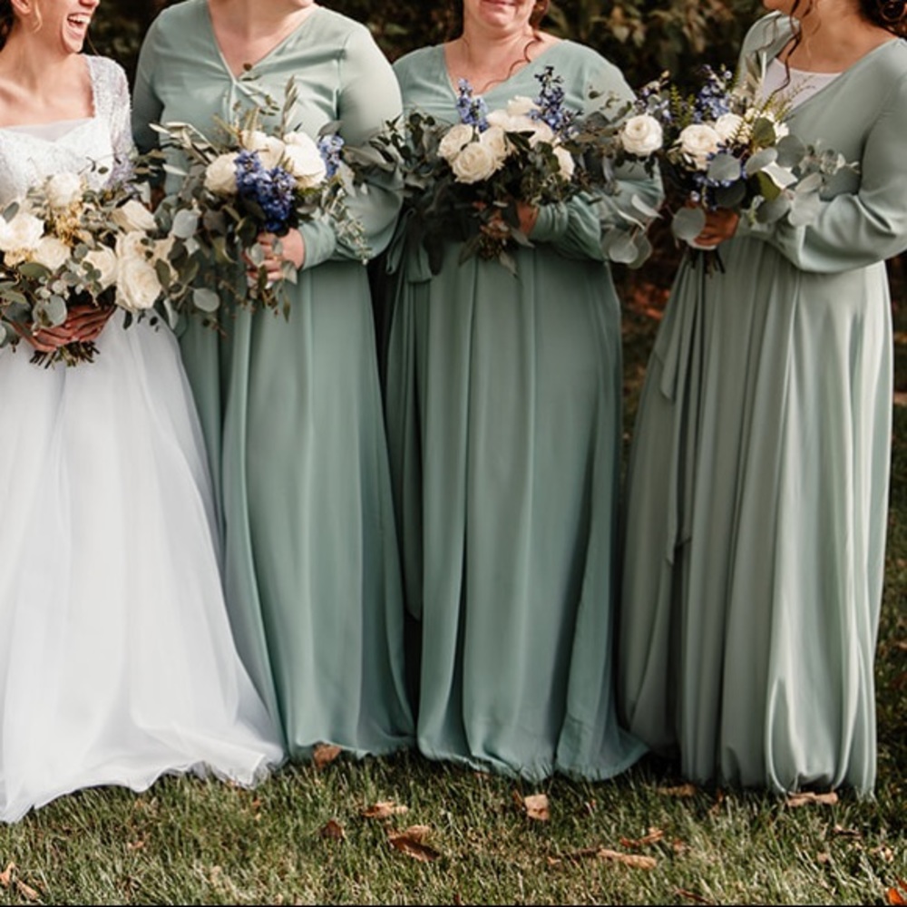 Sage green maxi dress